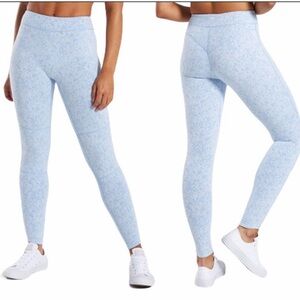 Gymshark Fleur Textured Leggings in Blue